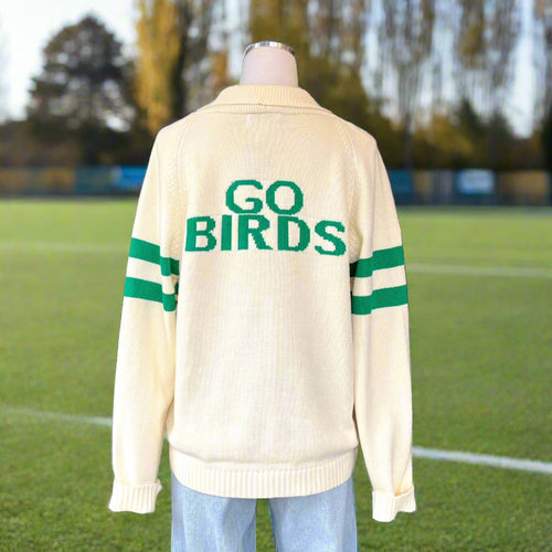 Eagles Collared Knit Cardigan