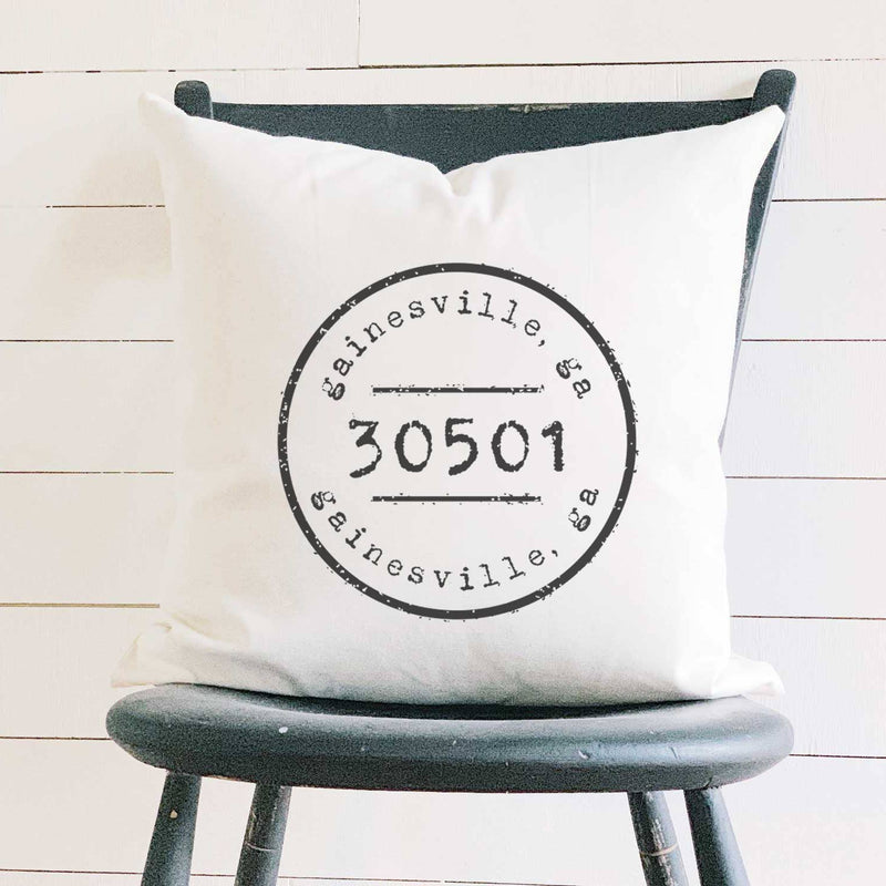 "19118 Chestnut Hill, PA" Postmark Stamp Canvas Pillow