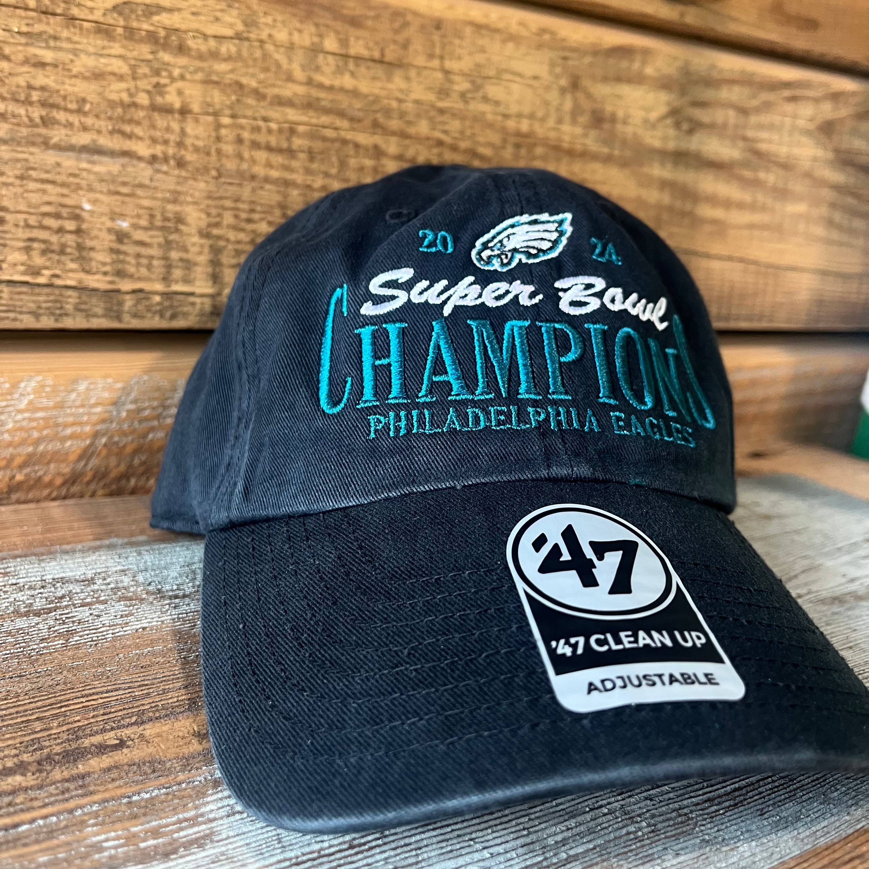 47BRAND｜PHILADELPHIA EAGLES LEGACY '47 CLEAN UP キャップ Men's '47 Black Philadelphia Eagles Clean Up Legacy