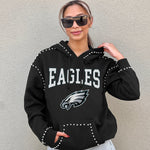 Philadelphia Eagles Studded Detail Fleece Hoodie