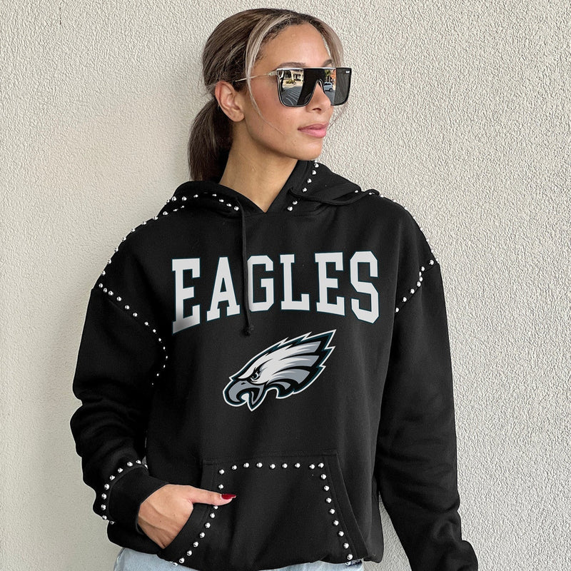 Philadelphia Eagles Studded Detail Fleece Hoodie