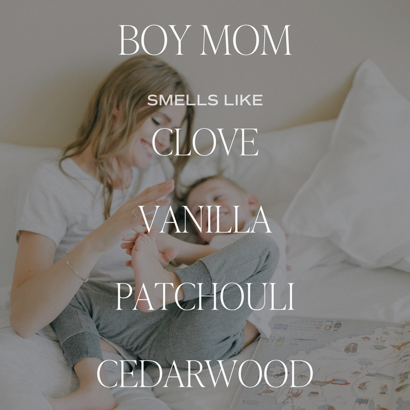 Boy Mom 9 oz Soy Candle - Clear Jar/Blue Label