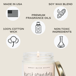 Best Grandma Ever 9 oz Soy Candle - Clear Jar/Pink Label