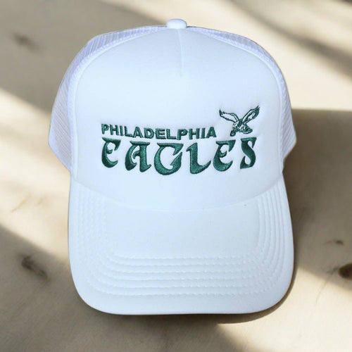 Philadelphia Eagles White Trucker Hat