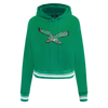 NFL Philadelphia Eagles Retro Classic Women's Cropped Pullover Hoodie