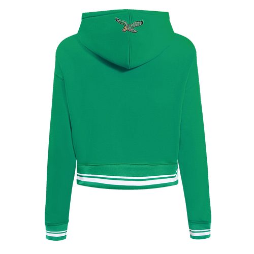 NFL Philadelphia Eagles Retro Classic Women's Cropped Pullover Hoodie