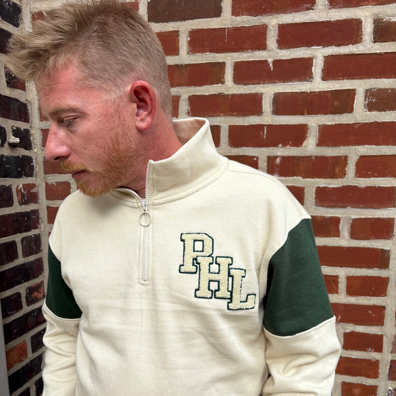 PHL Hunter Green & Cream 1/4 Zip