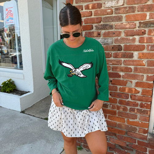 47' Women's Eagles Cropped-Sleeve Shirt