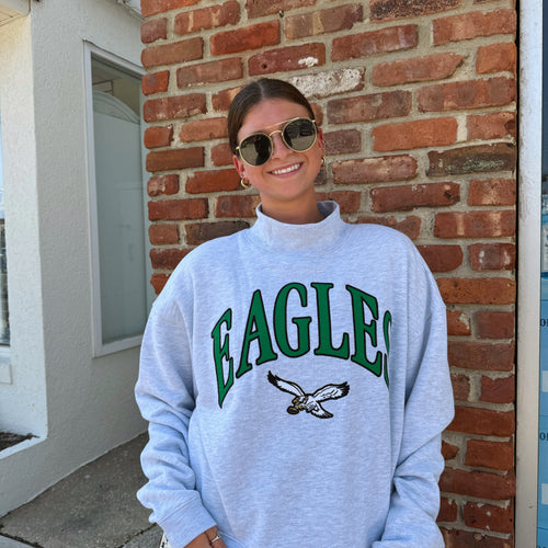 47' Eagles Mock-Neck Pullover