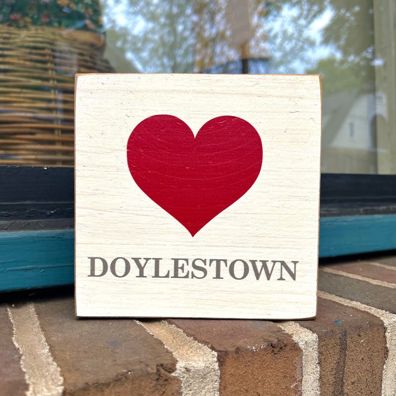 Large Heart Doylestown Decor Block