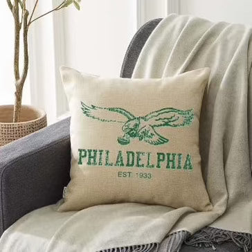 Distressed Philadelphia Eagles Pillow