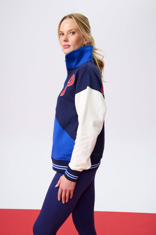 Colorblock 1/4 Zip Phillies Sweatshirt
