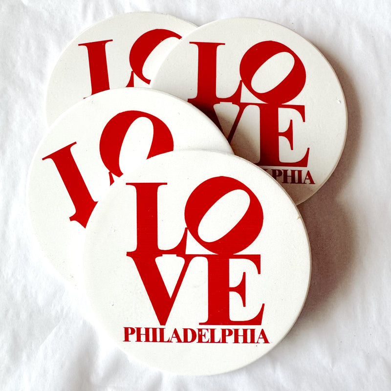 Philadelphia 'LOVE' Coasters - Set of 4