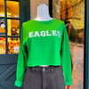 Eagles Embroidered Crop Sweatshirt