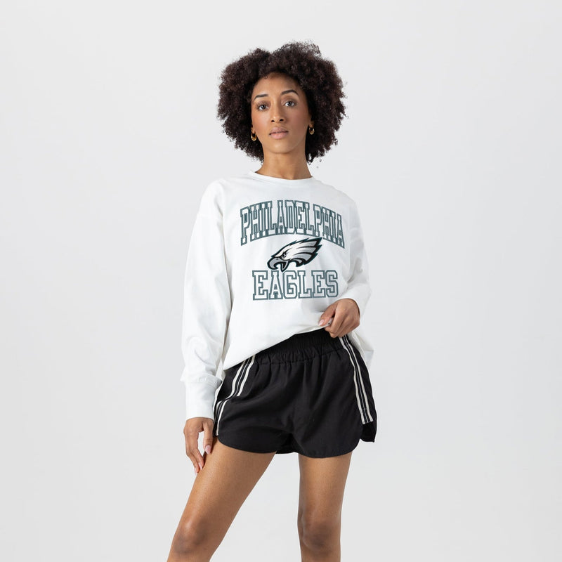Philadelphia Eagles Mind Games Oversized Long-Sleeve Tee