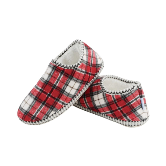 Snoozies- Womens Cozy Plaid Cabin Bootie