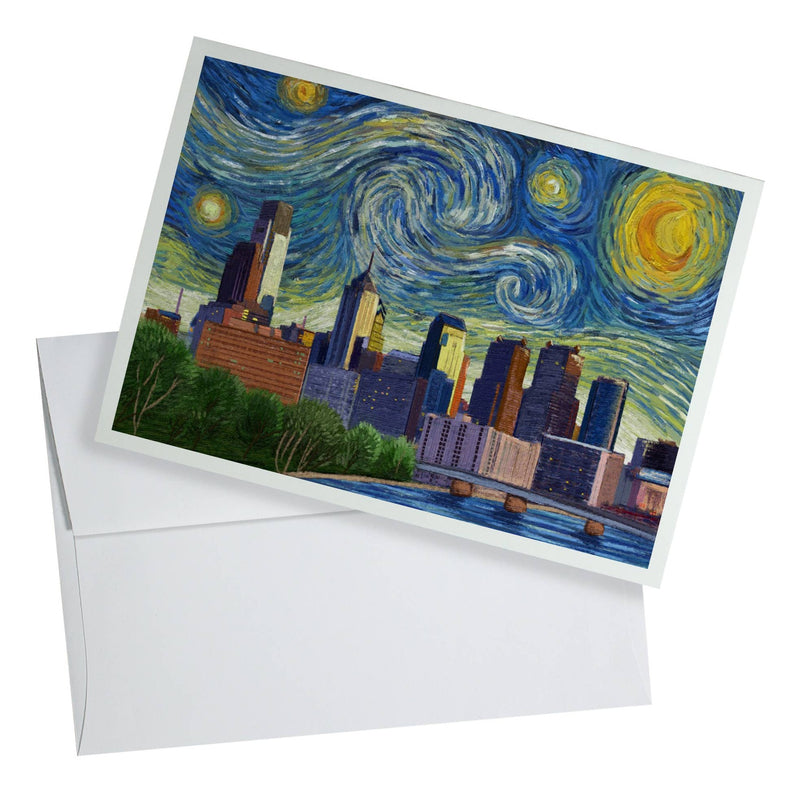 Philadelphia Starry Night Notecard