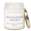 Wildflowers and Salt Soy Candle - Clear Jar/White Label