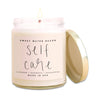 Self-Care Soy Candle - Clear Jar/Pink Label