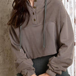 Cropped French Terry Hoodie